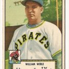 1952 (original) Topps baseball card #73 William Werle VG black back