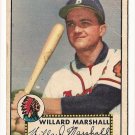 1952 (original) Topps baseball card #96 (B) Willard Marshall Good