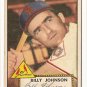 1952 (original) Topps baseball card #83 Billy Johnson VG