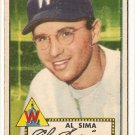 1952 (original) Topps baseball card #93 Al Sima G/VG