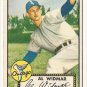 1952 (original) Topps baseball card #133 Al Widmar EX