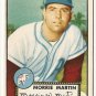 1952 (original) Topps baseball card #131 Morrie Martin EX/NM