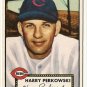 1952 (original) Topps baseball card #142 (B) Harry Perkowski VG/EX