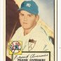 1952 (original) Topps baseball card #155 Frank Overmire VG