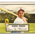 1952 (original) Topps baseball card #160 Owen Friend VG