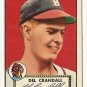 1952 (original) Topps baseball card #162 Del Crandell VG/EX