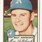 1952 (original) Topps baseball card #182 (B) Billy Hitchcock VG