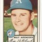1952 (original) Topps baseball card #182 (B) Billy Hitchcock VG