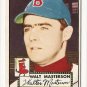 1952 (original) Topps baseball card #186 Walt Masterson EX