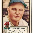 1952 (original) Topps baseball card #218 Clyde McCullough VG