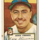 1952 (original) Topps baseball card #217 George Stirnweiss good