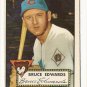 1952 (original) Topps baseball card #224 Bruce Edwards EX