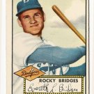 1952 (original) Topps baseball card #239 (B) Rocky Bridges EX