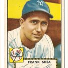 1952 (original) Topps baseball card #248 Frank Shea NM