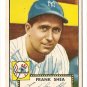 1952 (original) Topps baseball card #248 Frank Shea NM