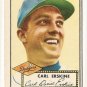 1952 (original) Topps baseball card #250 Carl Erskine VG