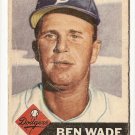 1953 Topps baseball card #4 Ben Wade good Brooklyn Dodgers