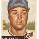 1953 Topps baseball card #11 (B) Sal Yvars VG New York Giants