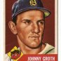 1953 Topps baseball card #36 Johnny Groth VG