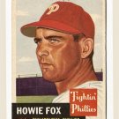 1953 Topps baseball card #22 Howie Fox VG