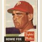 1953 Topps baseball card #22 Howie Fox VG