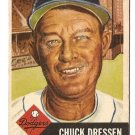 1953 Topps baseball card #50 (B) Chuck Dressen Good+ condition, Brooklyn Dodgers