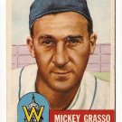 1953 Topps baseball card #148 Mickey Grasso VG Washington Seanators