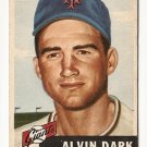 1953 Topps baseball card #109 Alvin Dark EX New York Giants