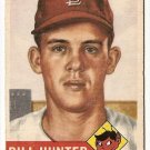 1953 Topps baseball card #166 Bill Hunter Vg St. Louis browns