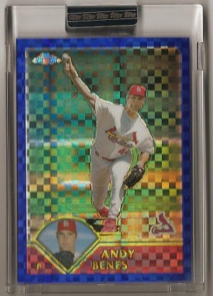 2003 Topps Chrome Refractor #121 Andy Benes Box Topper card #36/50