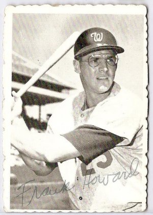 1969 Topps Deckle Edge baseball card #16 Frank Howard EX