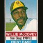 1976 Hostess baseball card #124 Willie McCovey San Diego Padres (small stain on back)