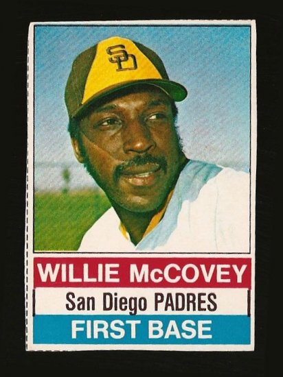 1976 Hostess baseball card #124 (B) Willie McCovey San Diego Padres