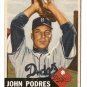 1953 Topps baseball card #263 Johnny (John) Podres EX- Brooklyn Dodgers