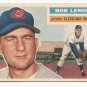1956 Topps baseball card #255 Bob Lemon VG Cleveland Indians