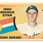 1960 Topps baseball card #132 (B) Frank Howard RC NM (some color fade) Los Angeles Dodgers