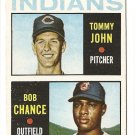 1964 Topps baseball card #146 Tommy John & Bob Chance RC rookie EX/NM Cleveland Indians