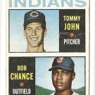 1964 Topps baseball card #146 (B) Tommy John & Bob Chance RC rookie G/VG Cleveland Indians