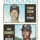 1964 Topps baseball card #146 (C) Tommy John & Bob Chance RC rookie VG Cleveland Indians