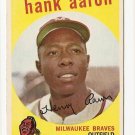 1959 Topps baseball card #380 (B) Hank Aaron EX Milwaukee Braves