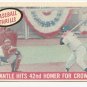 1959 Topps baseball card #461 Mickey Mantle hits 42nd home run NM