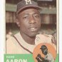 1963 Topps baseball card #390 Hank Aaron VG Milwaukee Braves