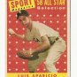 1958 Topps baseball card #483 Luis Aparicio AS EX Chicago White Sox