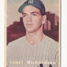 1957 Topps baseball card #286 Bobby Richardson rookie RC EX+ New York Yankees