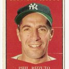 1961 Topps baseball card #471 Phil Rizzuto MVP VG (very very light corner crease)