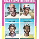 1975 Topps baseball card #616 (B) Jim Rice, Dave Augustine, Pepe Mangual, John Scott RC EX/NM