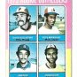 1975 Topps baseball card #616 (C) Jim Rice, Dave Augustine, Pepe Mangual, John Scott RC NM faded