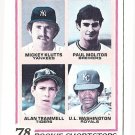 1978 Topps baseball card 707 (B) Paul Molitor Alan Trammel Mickey Klutts UL Washington RC NM/M faded