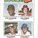 1977 Topps baseball card #476 Dale Murphy, Gary Alexander, Rick Cerone, Kevin Pasely RC EX