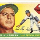 1955 Topps baseball card #19 Billy Herman VG/EX Brooklyn Dodgers